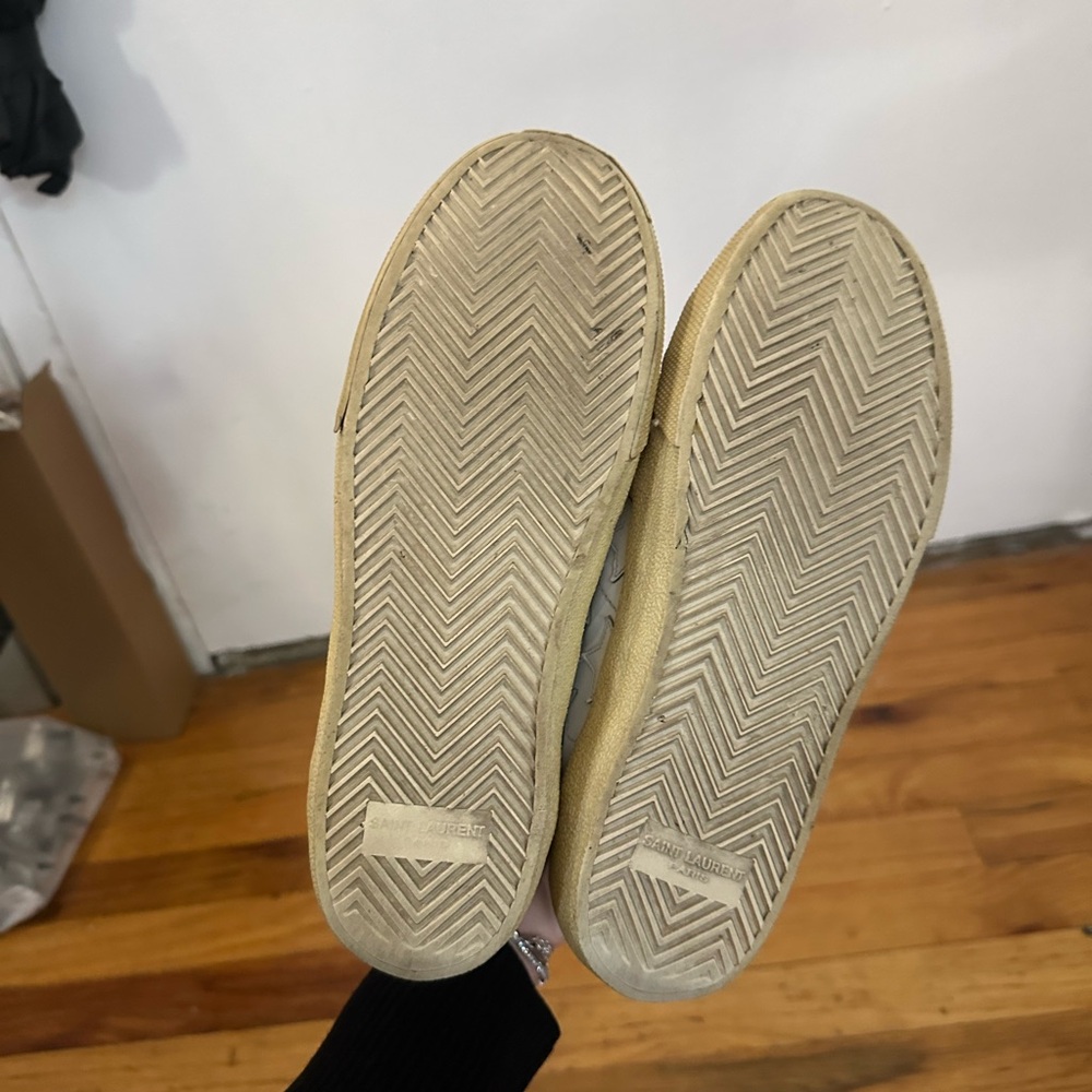 Saint Laurent white leather star sneakers - Picture 5 of 8